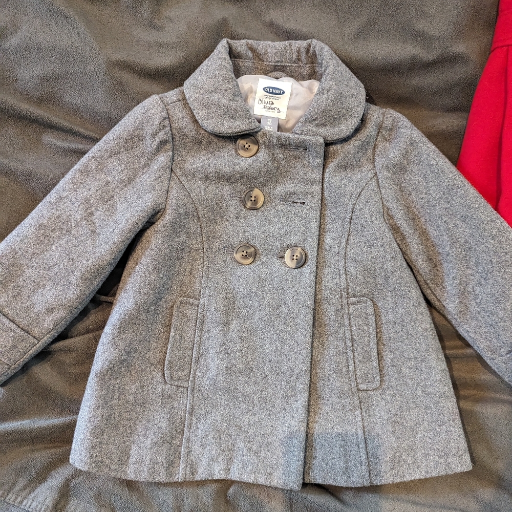 Grey old navy 3t toddler peacoat